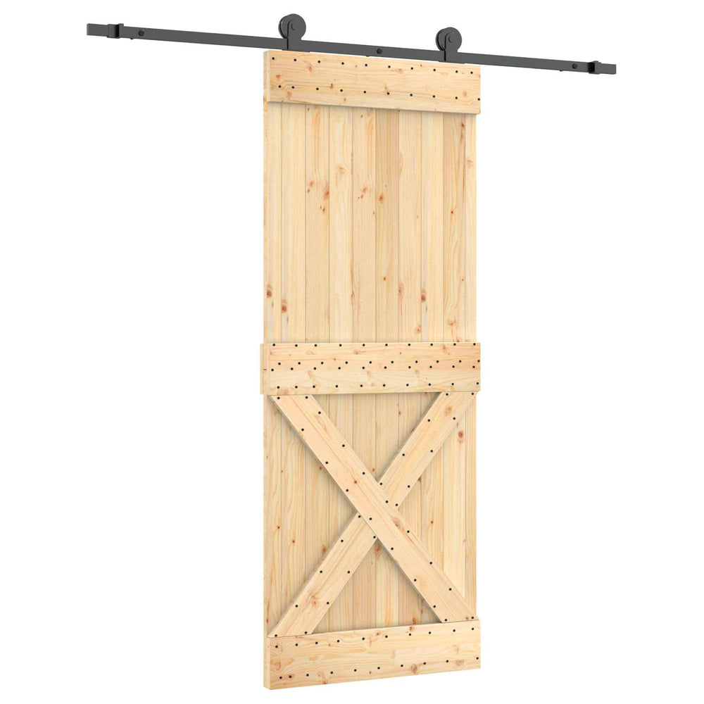 Slankios durys Natūrali ir juoda 80 x 210 cm