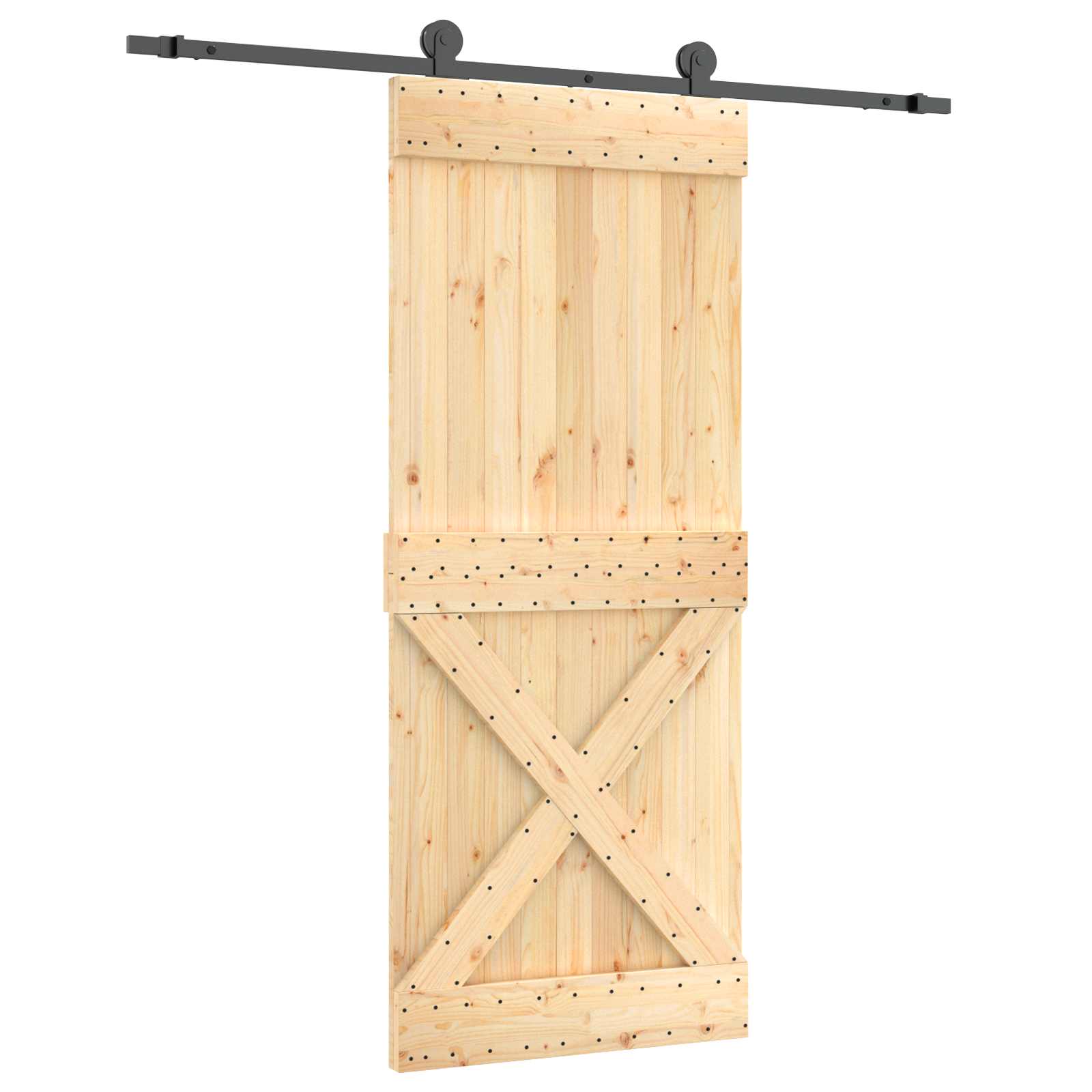Slankios durys Natūrali ir juoda 85 x 210 cm