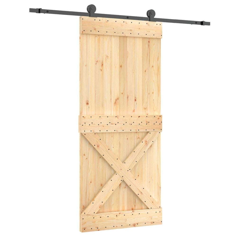 Slankios durys Natūrali ir juoda 90 x 210 cm