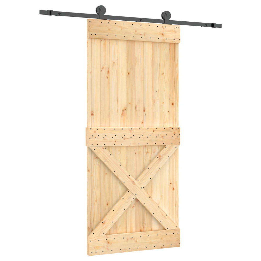 Slankios durys Natūrali ir juoda 95 x 210 cm