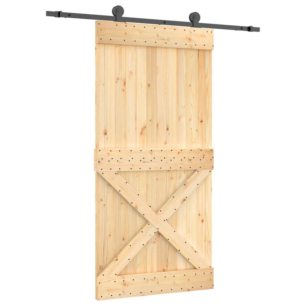 Slankios durys Natūrali ir juoda 100 x 210 cm