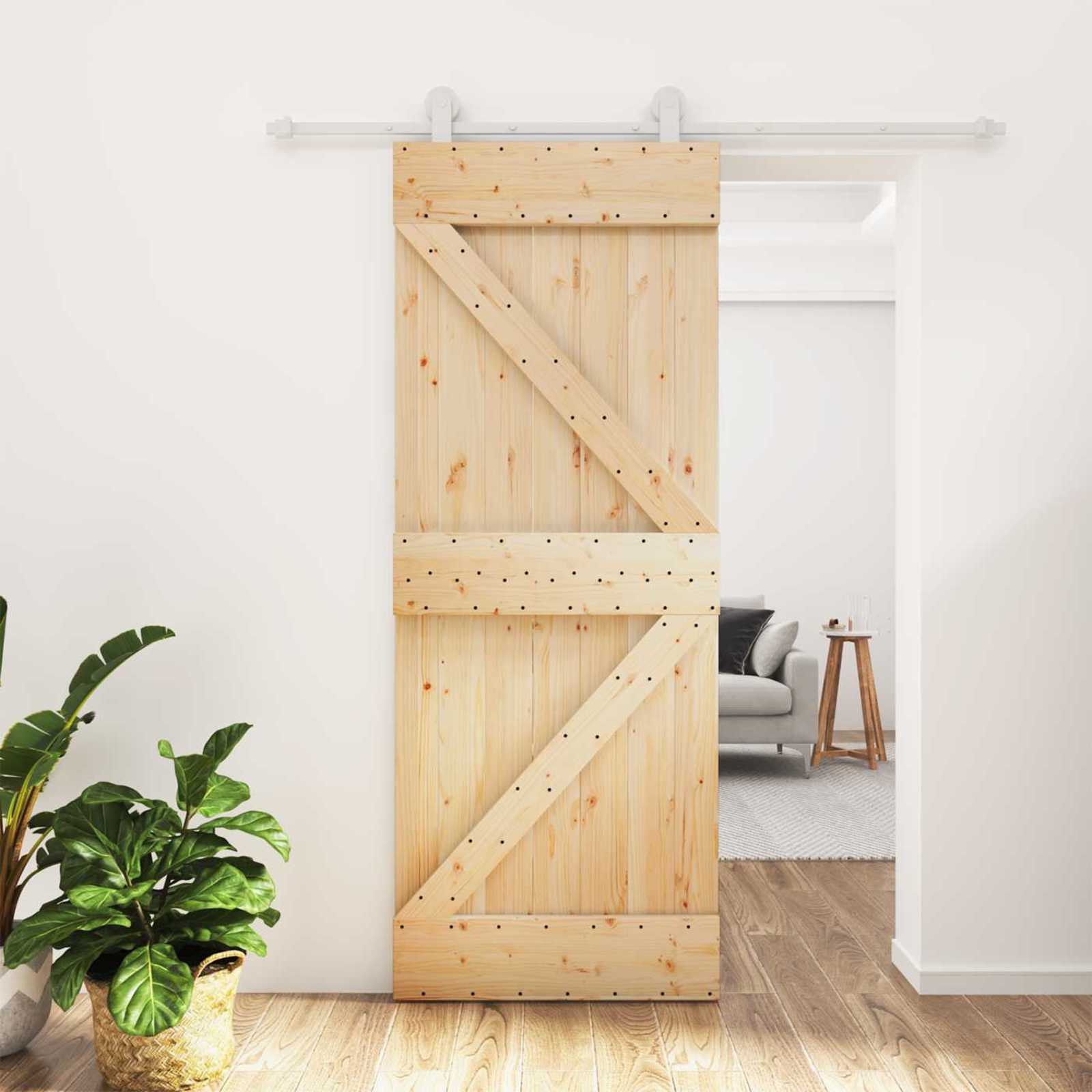 Slankios durys Natūrali ir Balta 80 x 210 cm