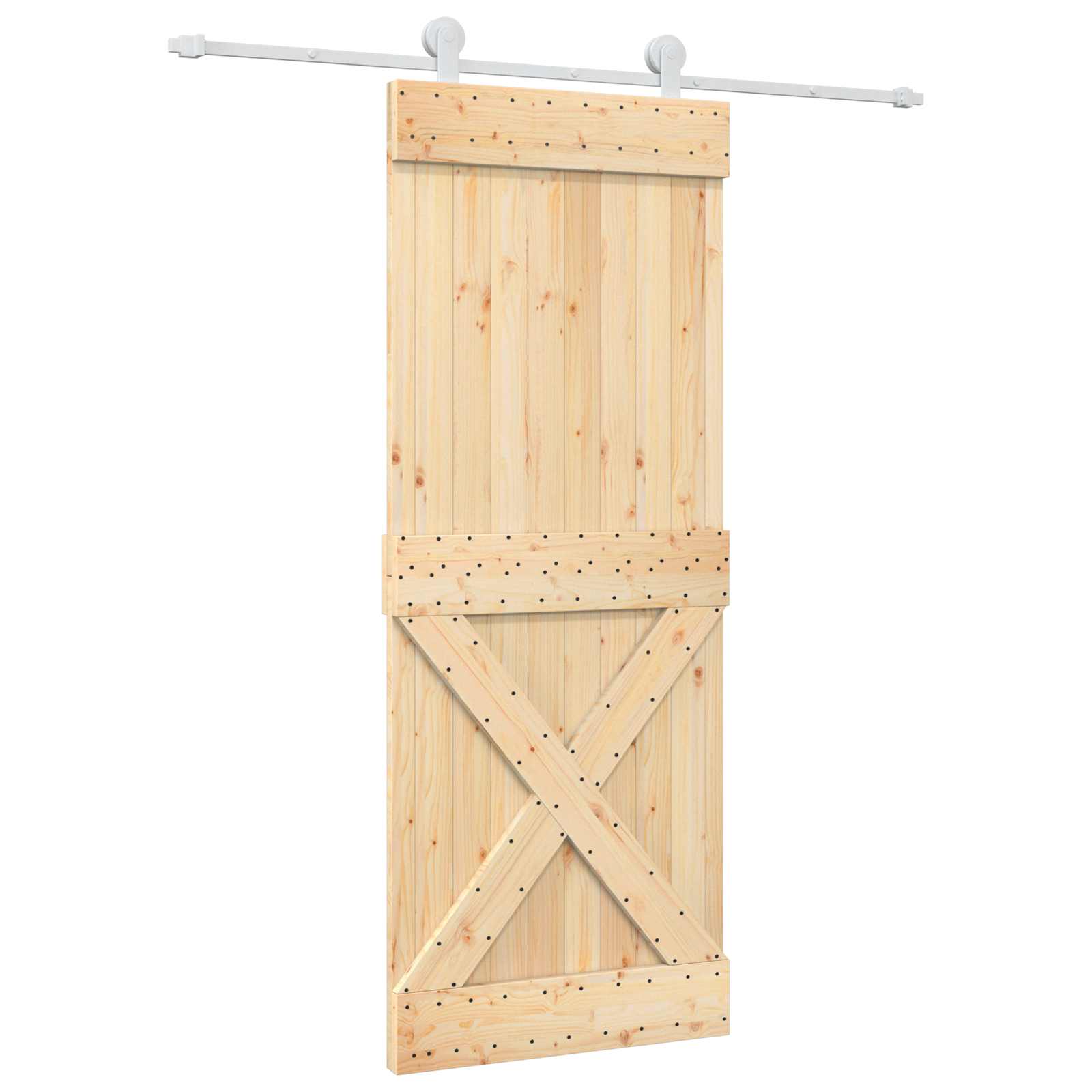 Slankios durys Natūrali ir Balta 80 x 210 cm