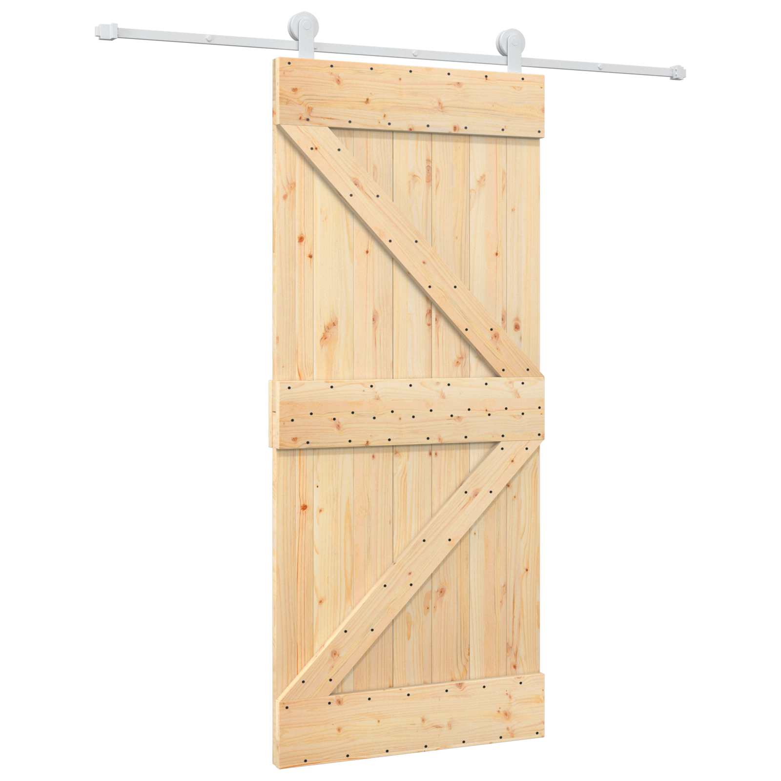 Slankios durys Natūrali ir Balta 90 x 210 cm