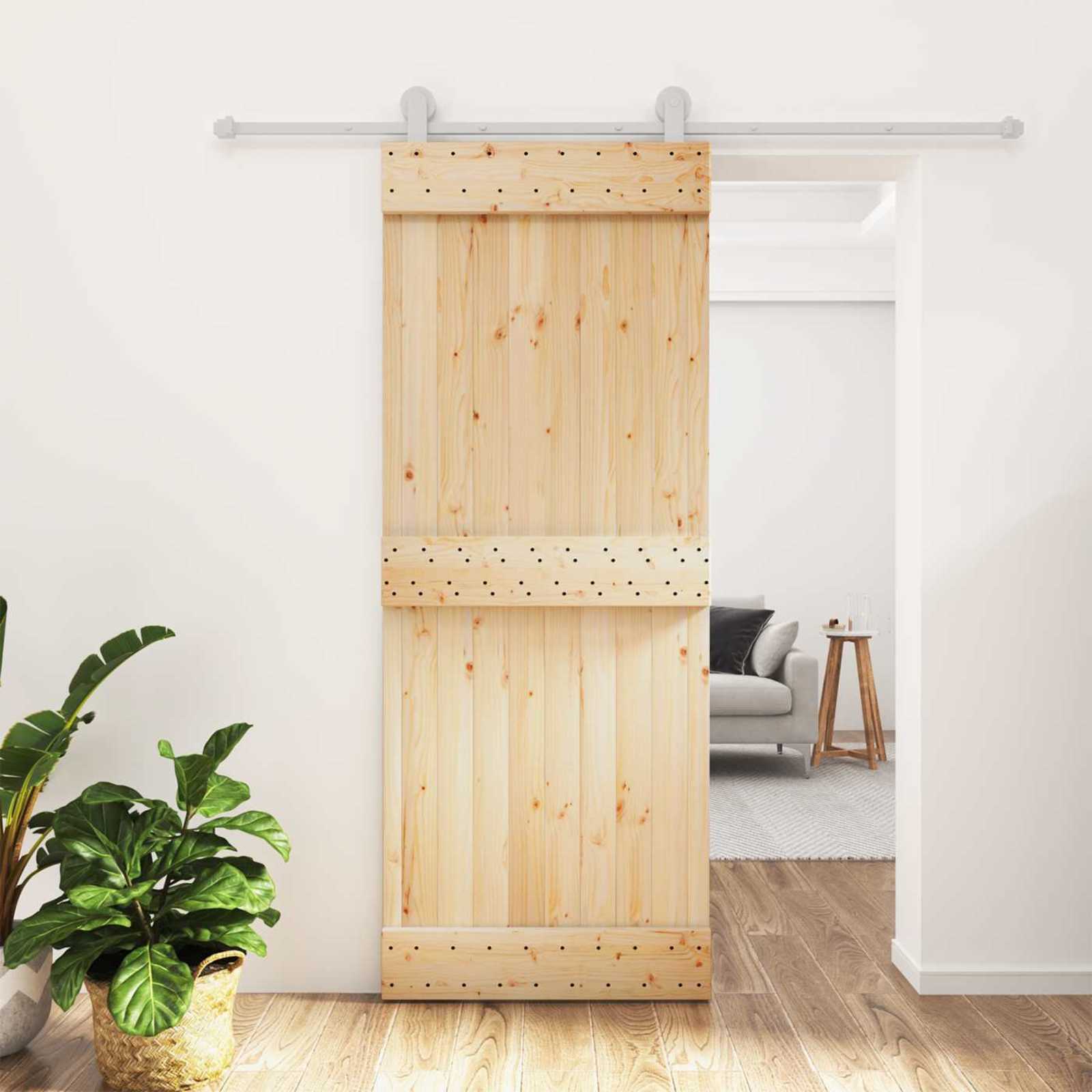 Slankios durys Natūrali ir Balta 80 x 210 cm