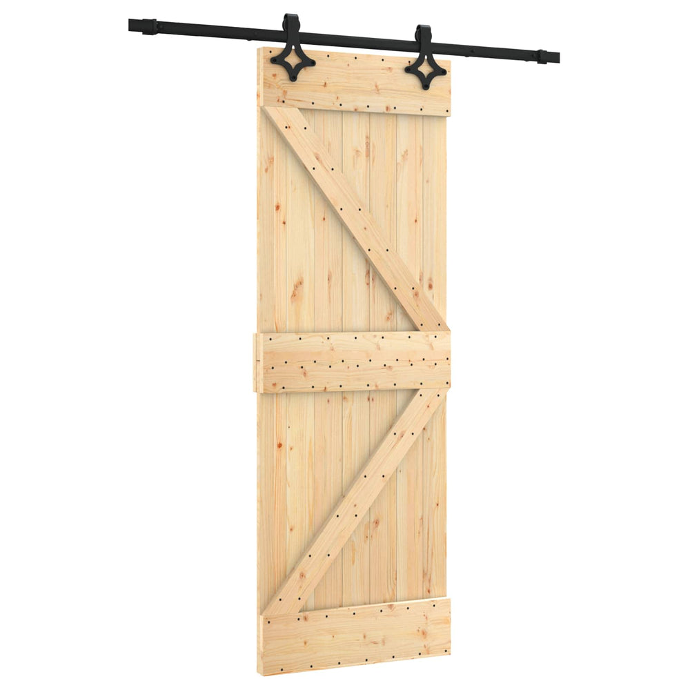 Slankios durys Natūrali ir juoda 70 x 210 cm