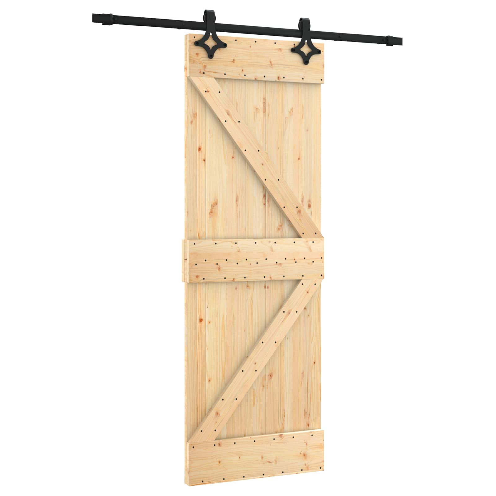 Slankios durys Natūrali ir juoda 70 x 210 cm
