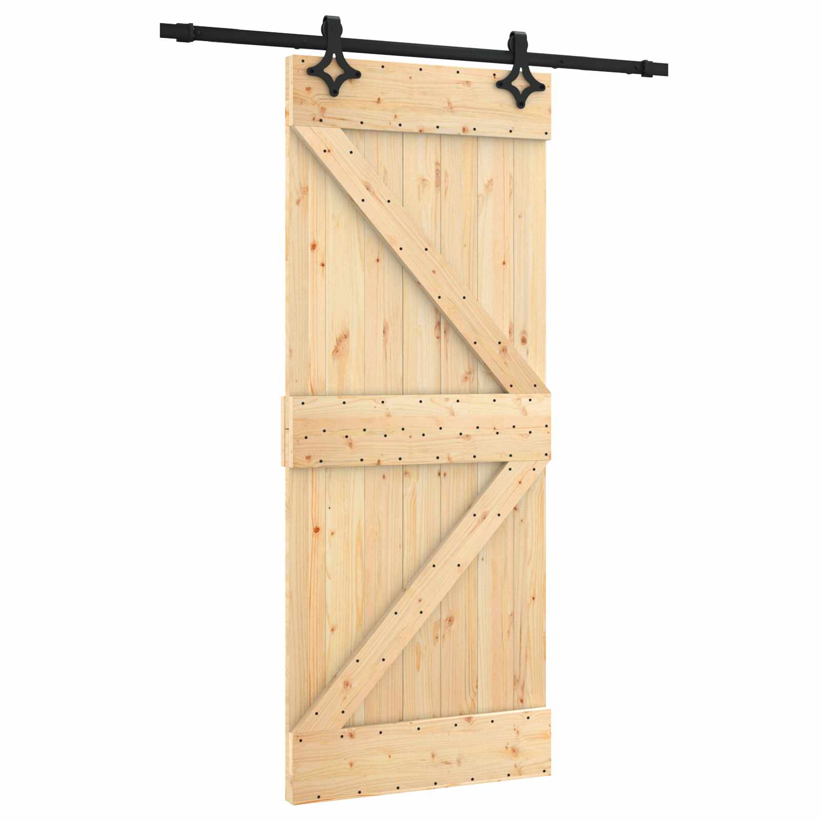 Slankios durys Natūrali ir juoda 85 x 210 cm