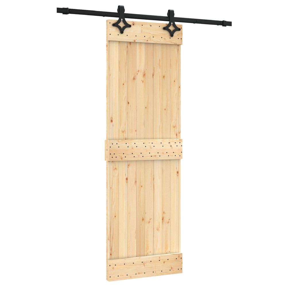 Slankios durys Natūrali ir juoda 70 x 210 cm