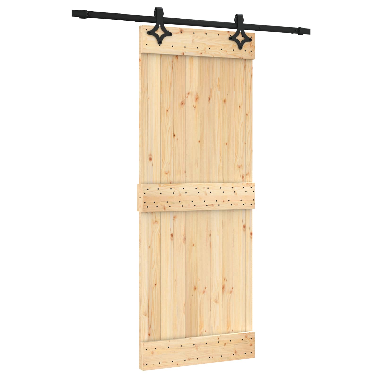 Slankios durys Natūrali ir juoda 80 x 210 cm