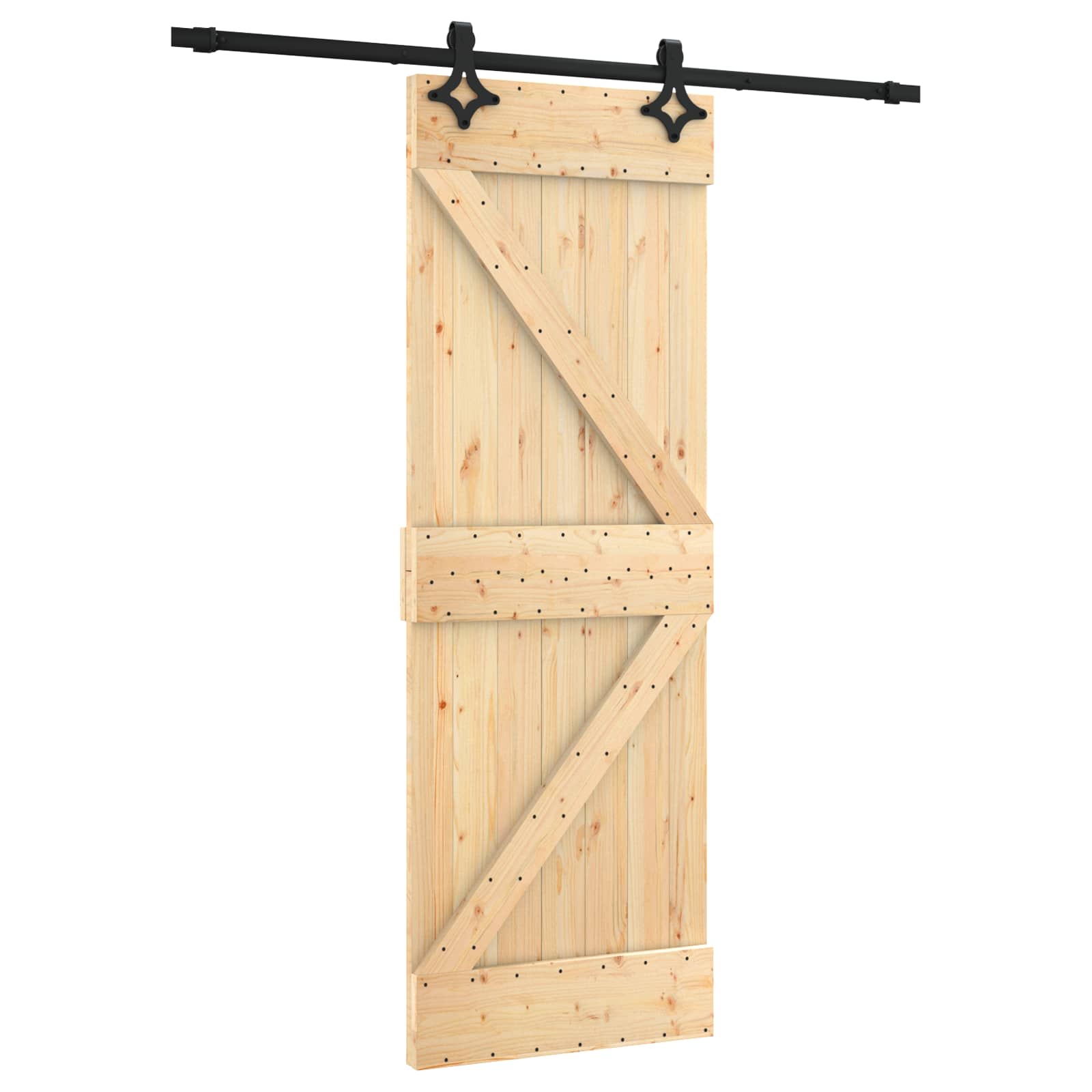 Slankios durys Natūrali ir juoda 70 x 210 cm