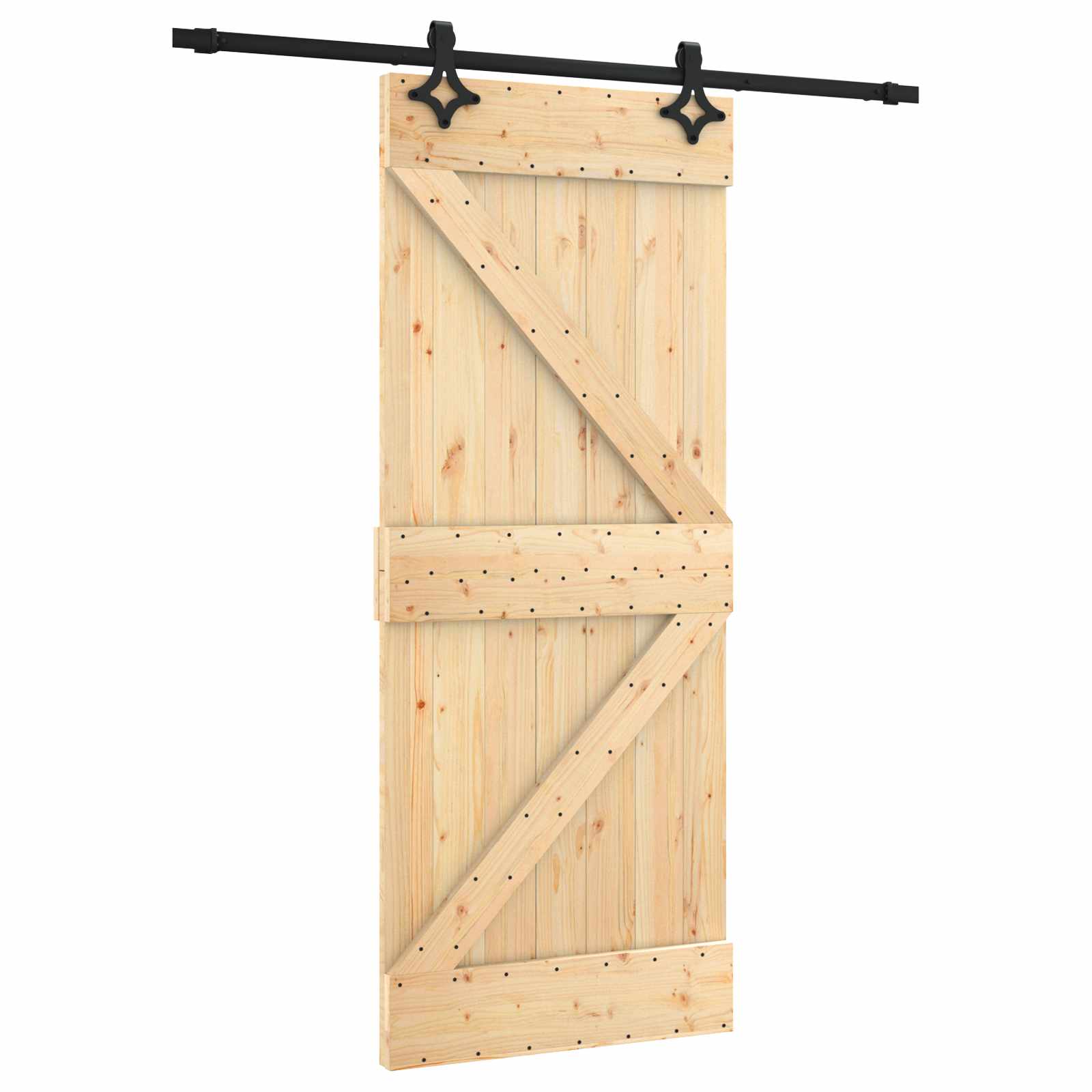 Slankios durys Natūrali ir juoda 85 x 210 cm