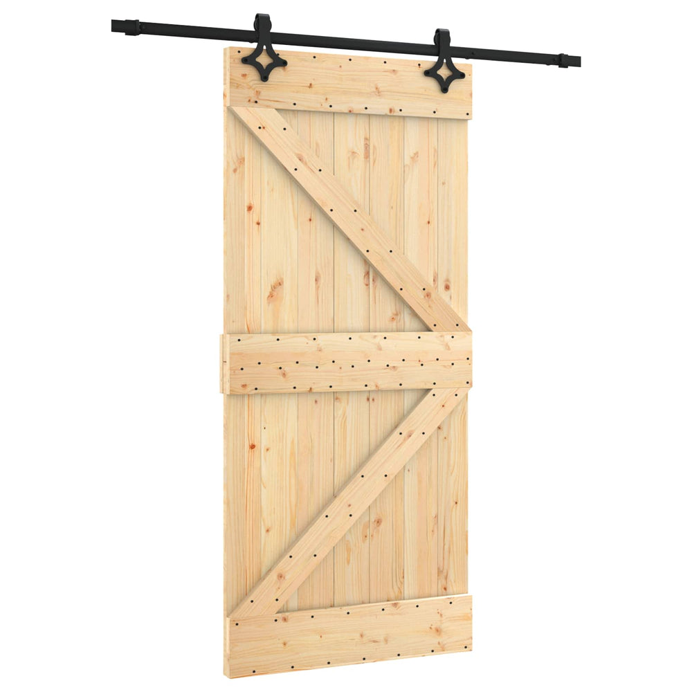 Slankios durys Natūrali ir juoda 95 x 210 cm