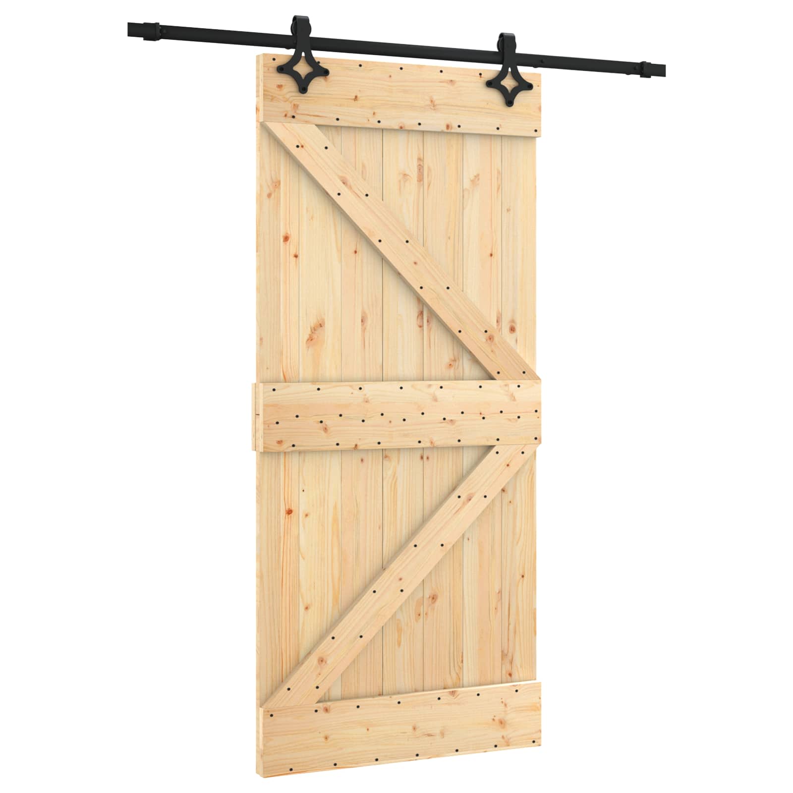 Slankios durys Natūrali ir juoda 95 x 210 cm