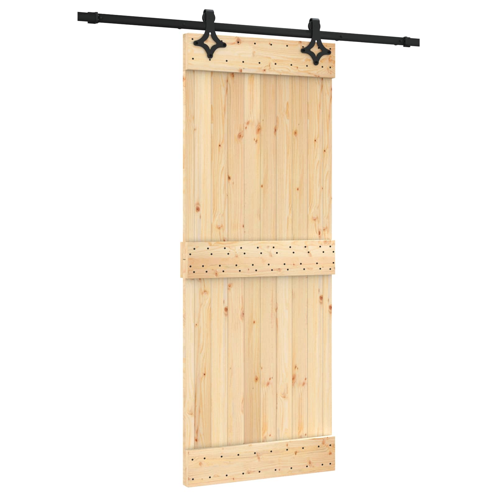 Slankios durys Natūrali ir juoda 80 x 210 cm