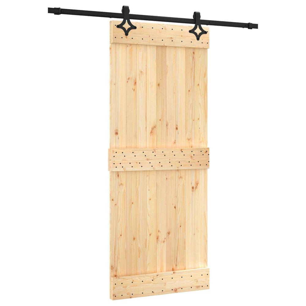 Slankios durys Natūrali ir juoda 85 x 210 cm