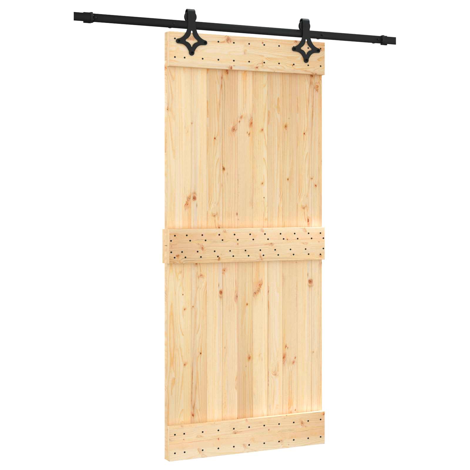 Slankios durys Natūrali ir juoda 90 x 210 cm