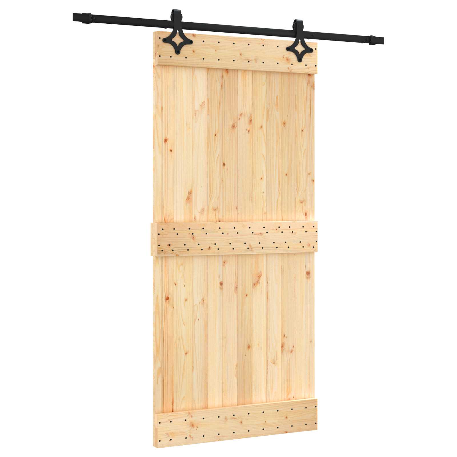 Slankios durys Natūrali ir juoda 95 x 210 cm