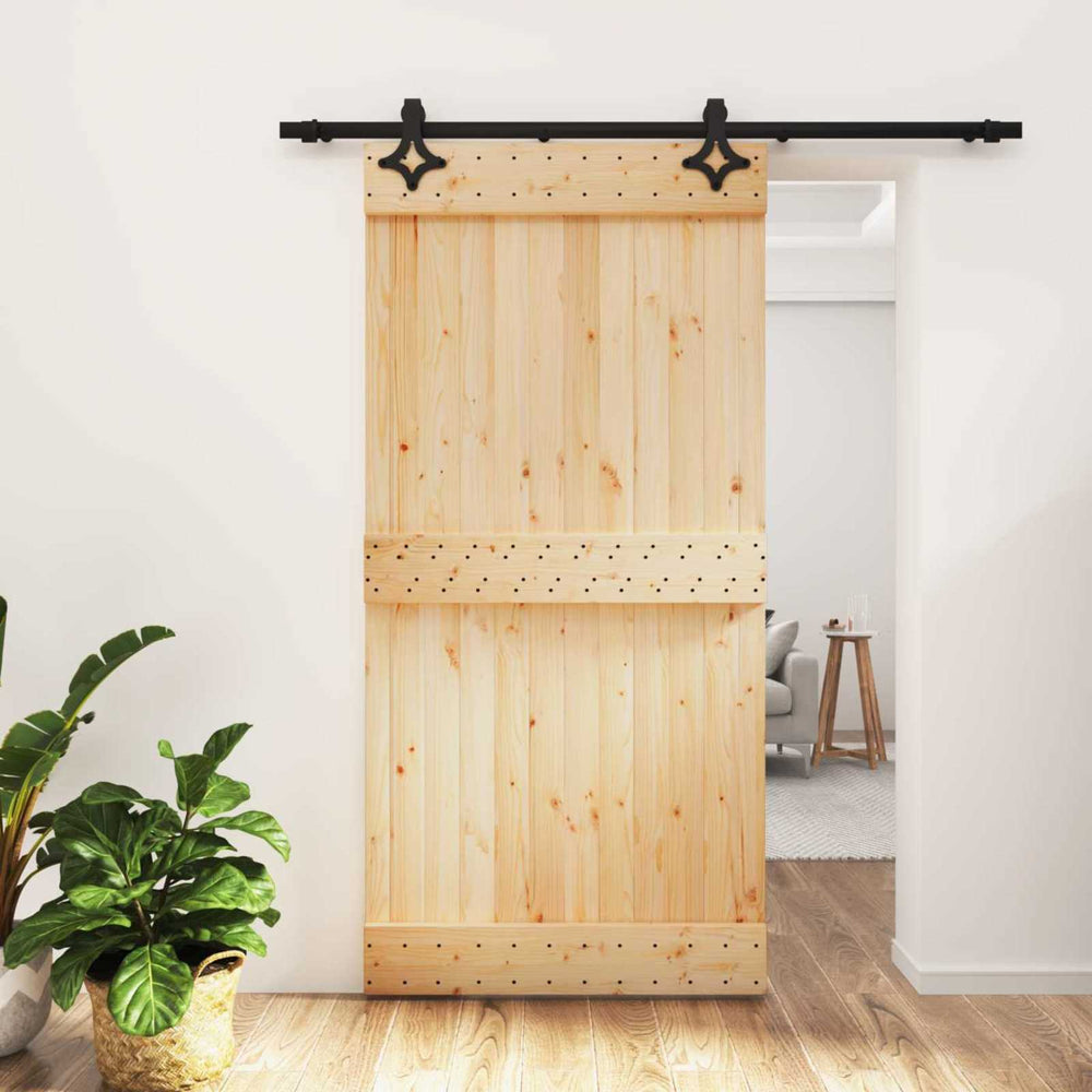 Slankios durys Natūrali ir juoda 100 x 210 cm