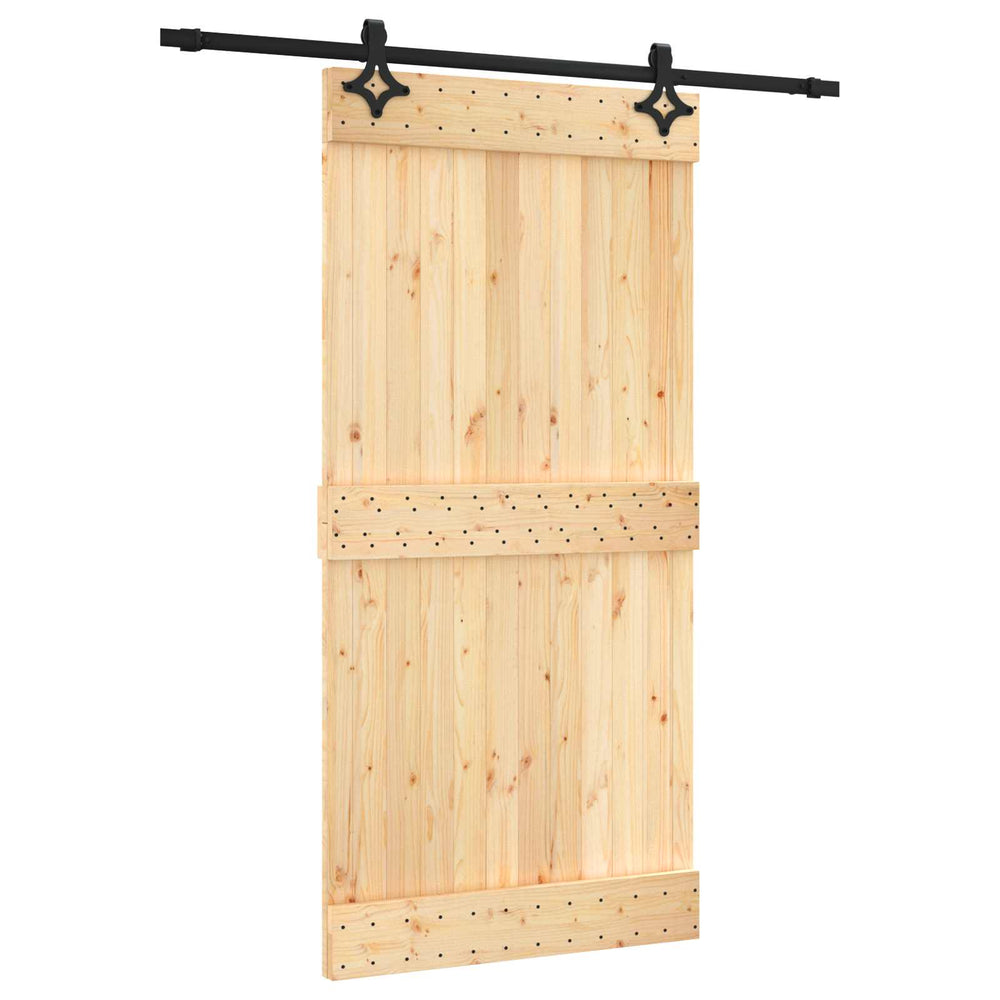 Slankios durys Natūrali ir juoda 100 x 210 cm