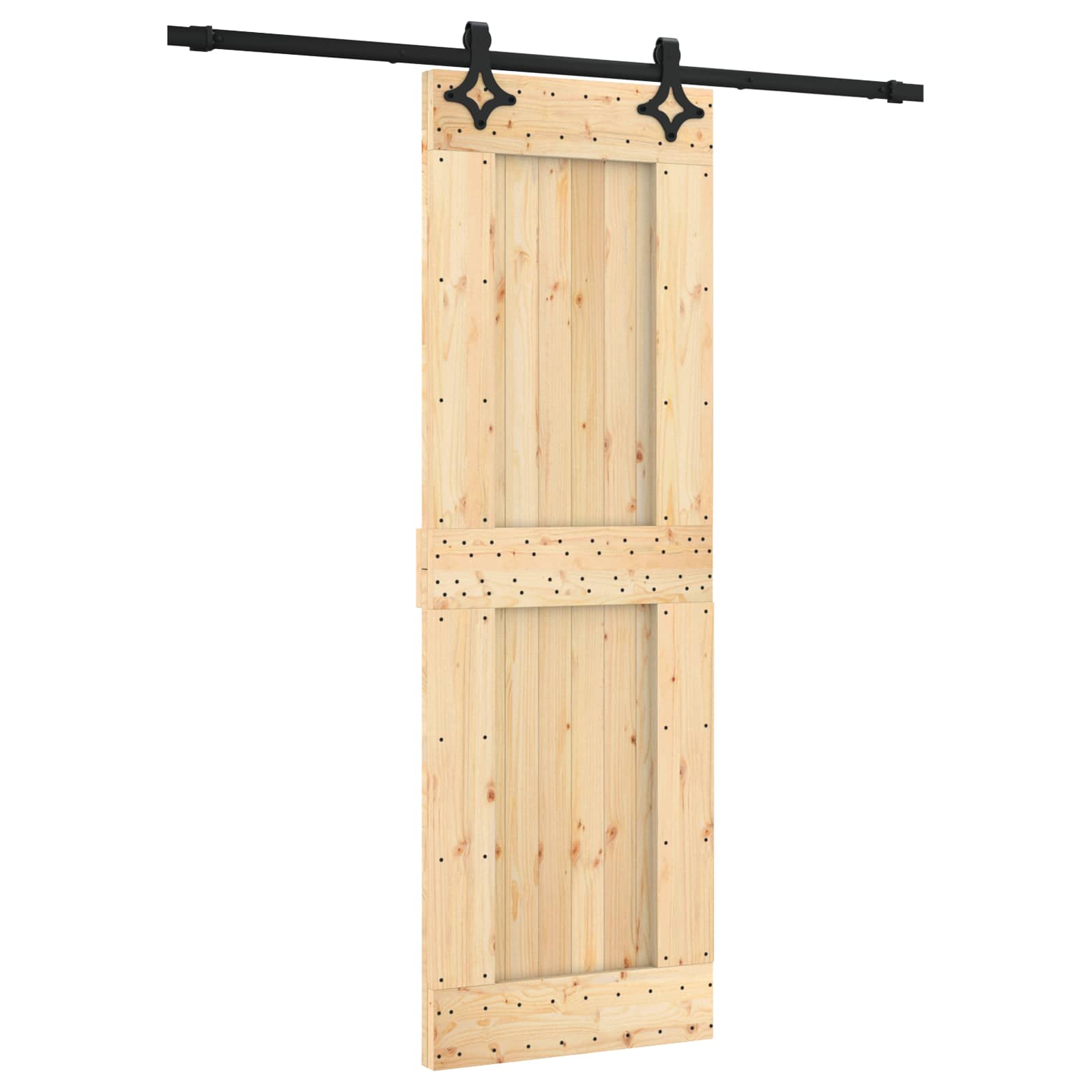 Slankios durys Natūrali ir juoda 70 x 210 cm