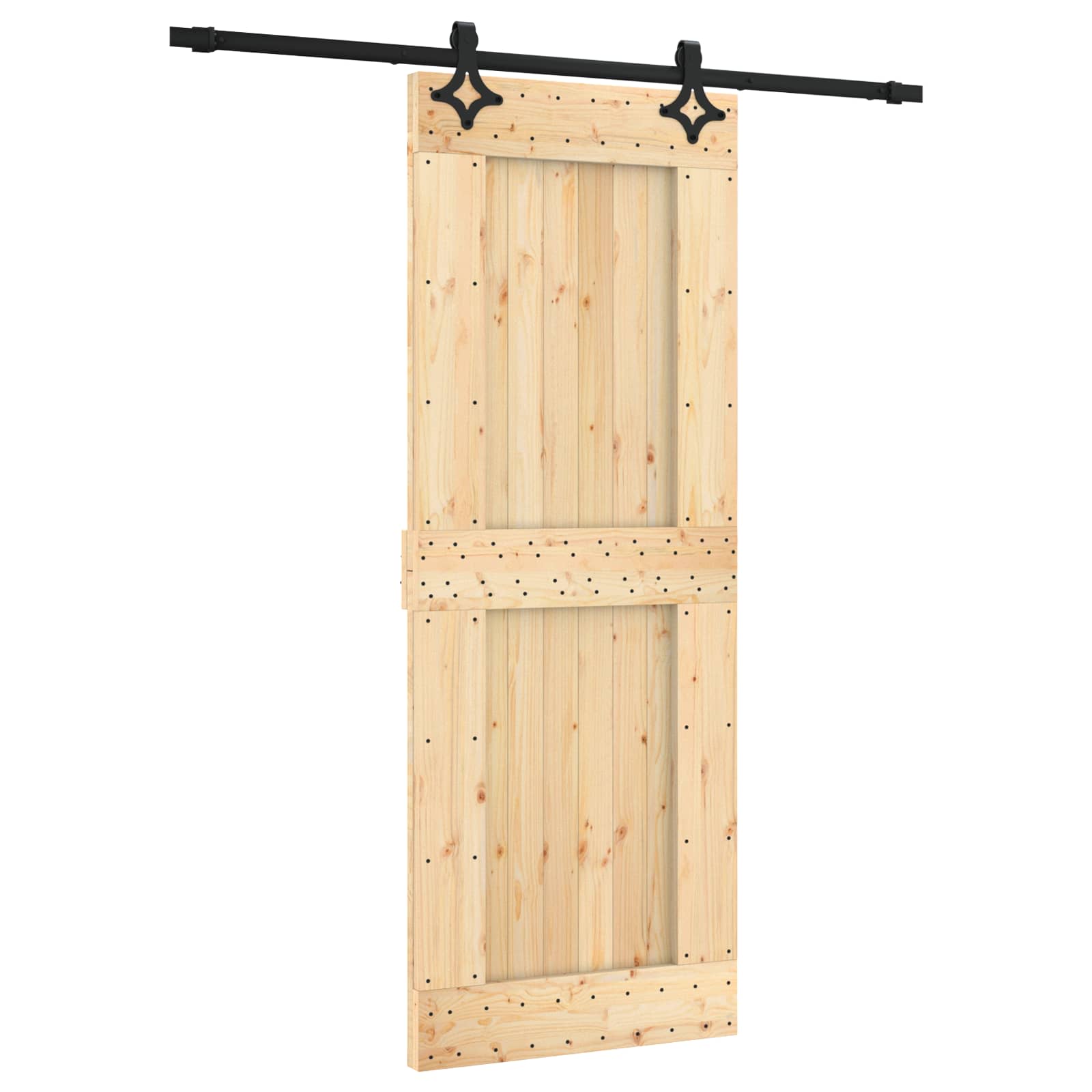 Slankios durys Natūrali ir juoda 80 x 210 cm