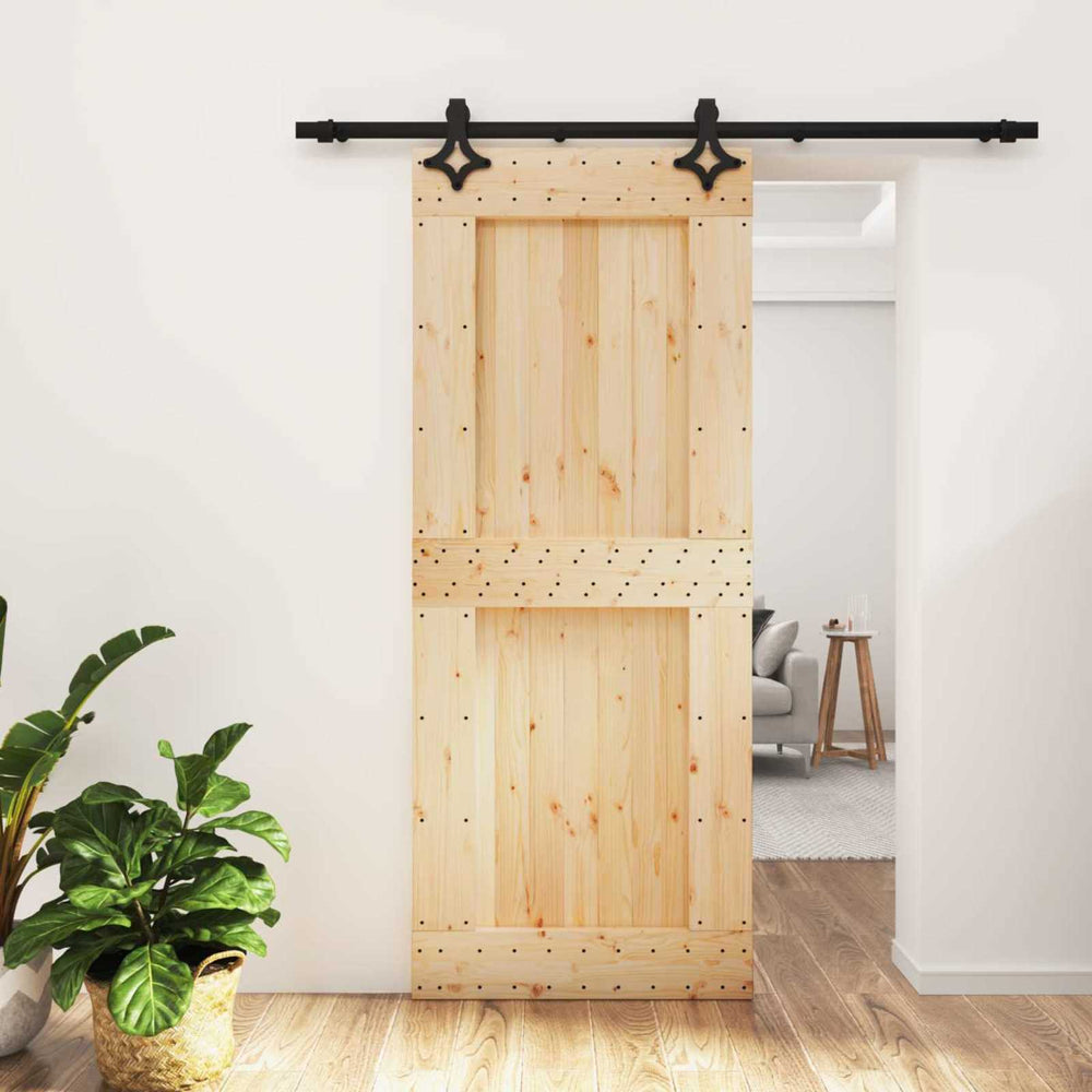 Slankios durys Natūrali ir juoda 85 x 210 cm