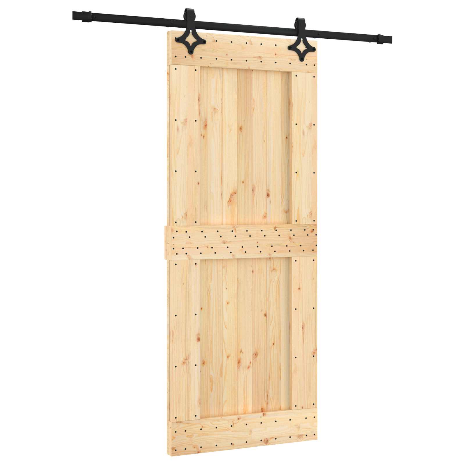 Slankios durys Natūrali ir juoda 85 x 210 cm