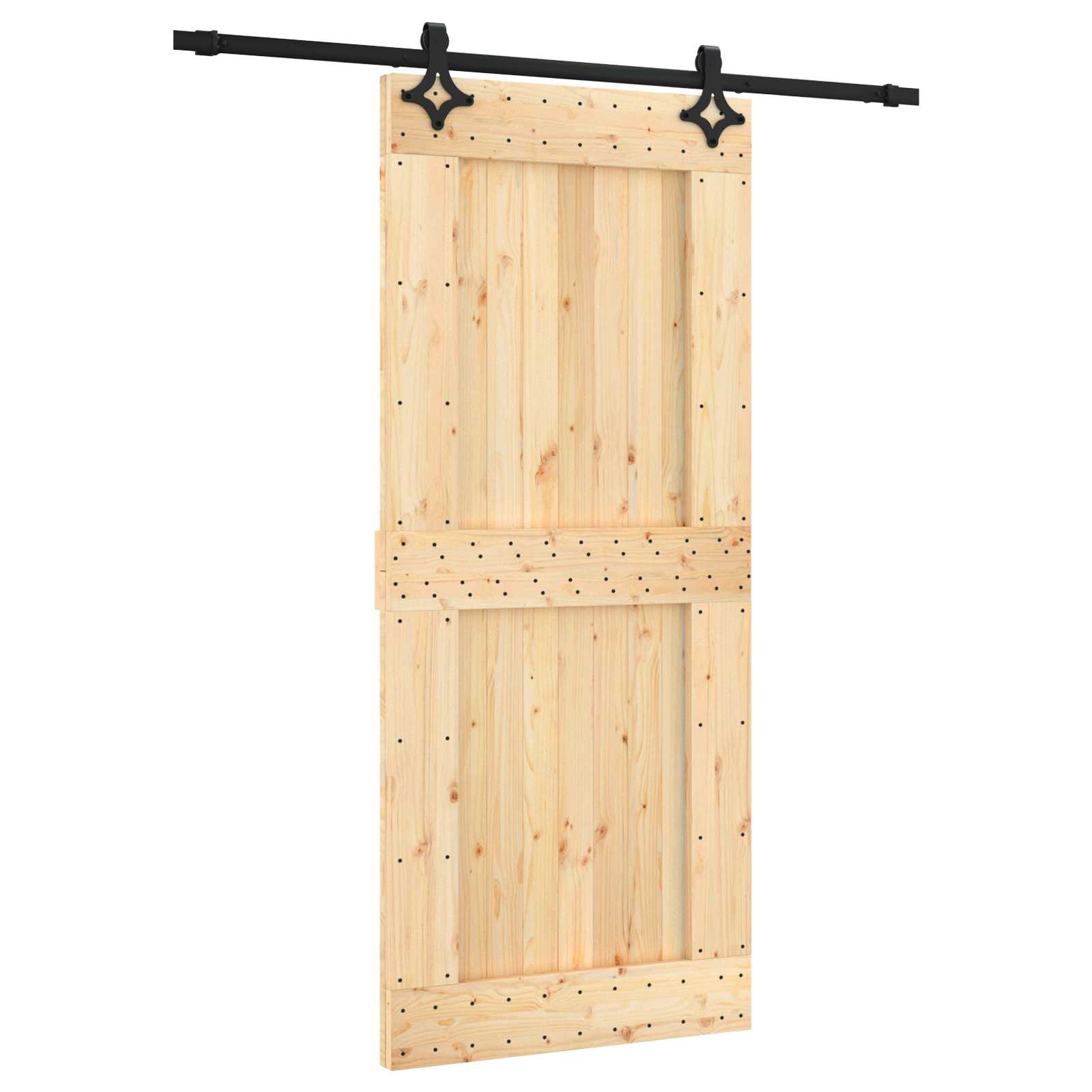 Slankios durys Natūrali ir juoda 90 x 210 cm