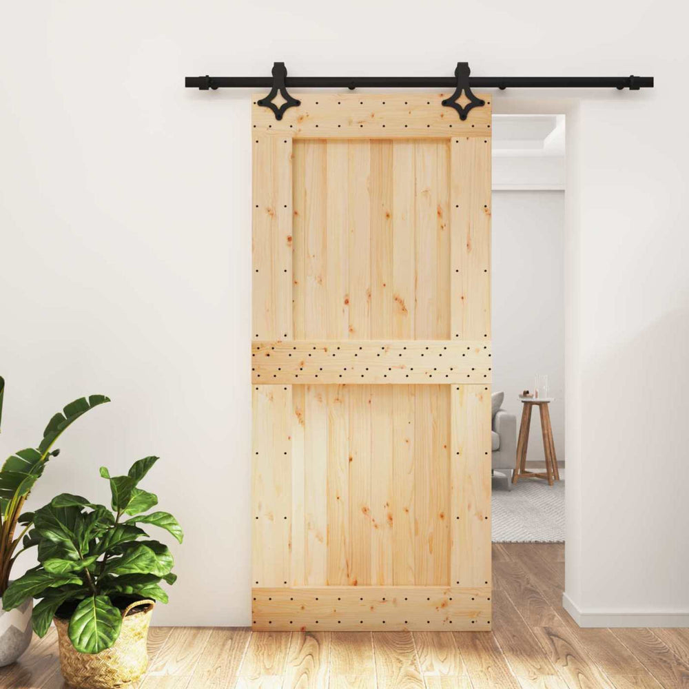 Slankios durys Natūrali ir juoda 95 x 210 cm