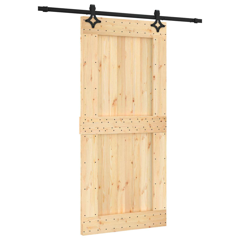 Slankios durys Natūrali ir juoda 95 x 210 cm