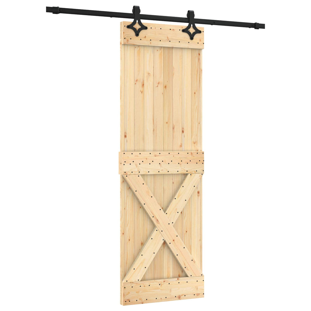 Slankios durys Natūrali ir juoda 70 x 210 cm