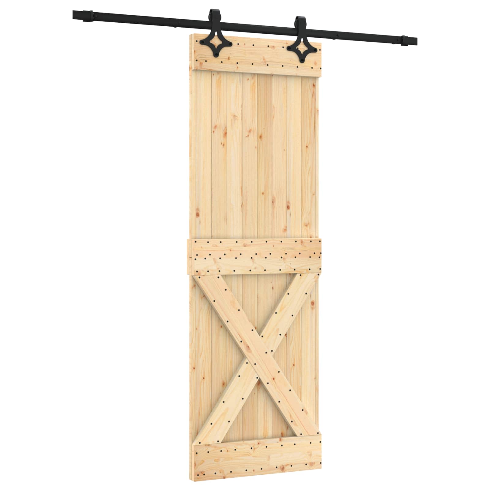 Slankios durys Natūrali ir juoda 70 x 210 cm