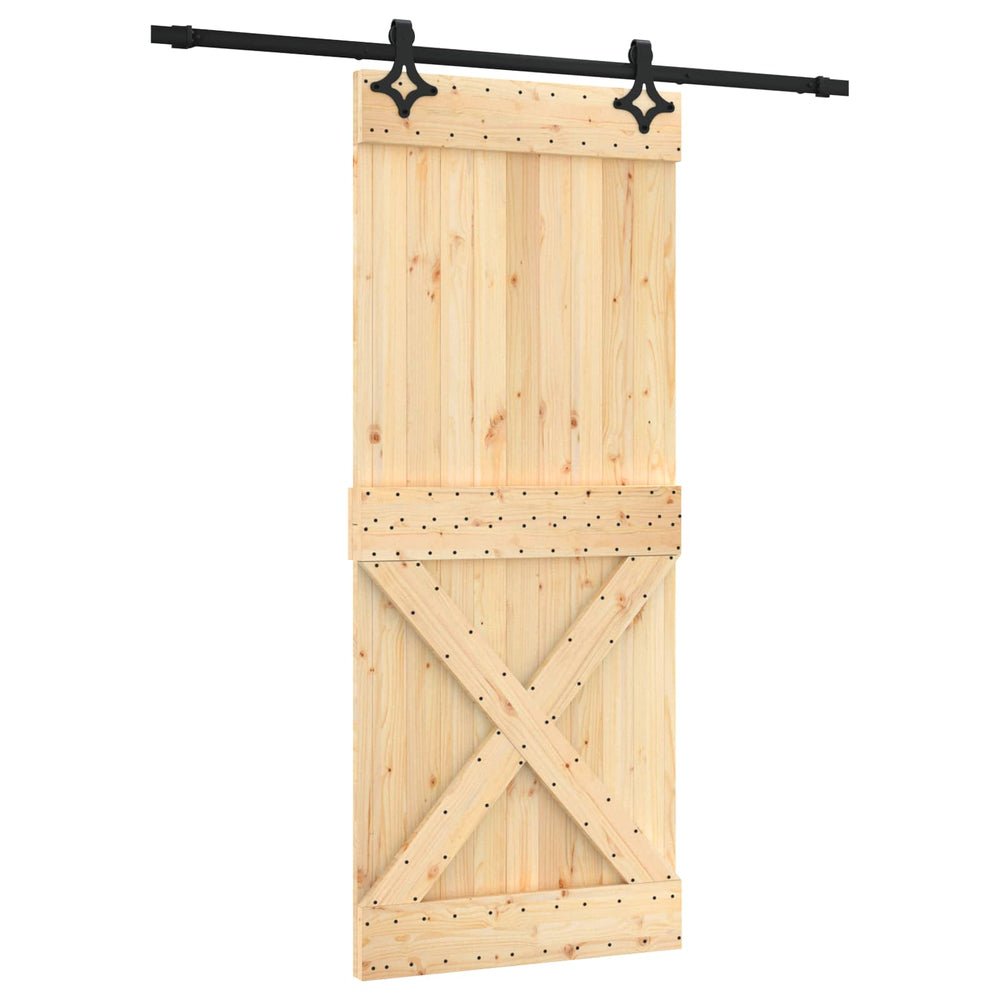 Slankios durys Natūrali ir juoda 85 x 210 cm