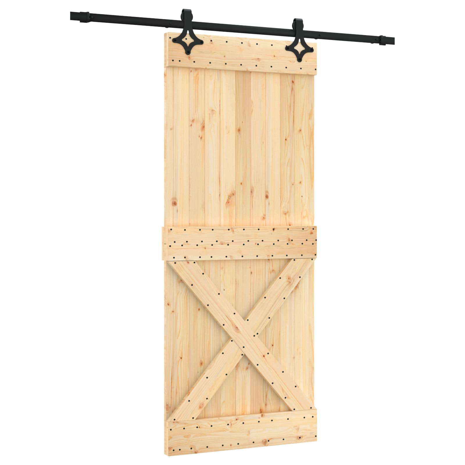 Slankios durys Natūrali ir juoda 85 x 210 cm