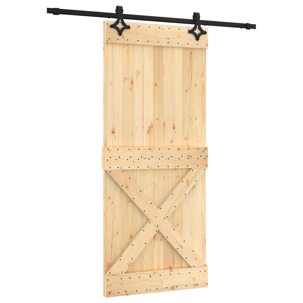 Slankios durys Natūrali ir juoda 90 x 210 cm