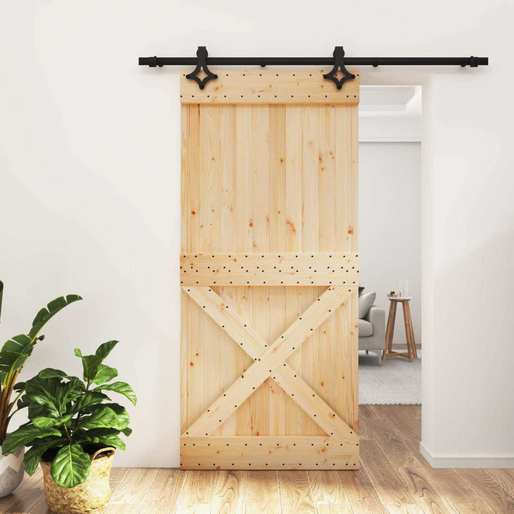 Slankios durys Natūrali ir juoda 95 x 210 cm