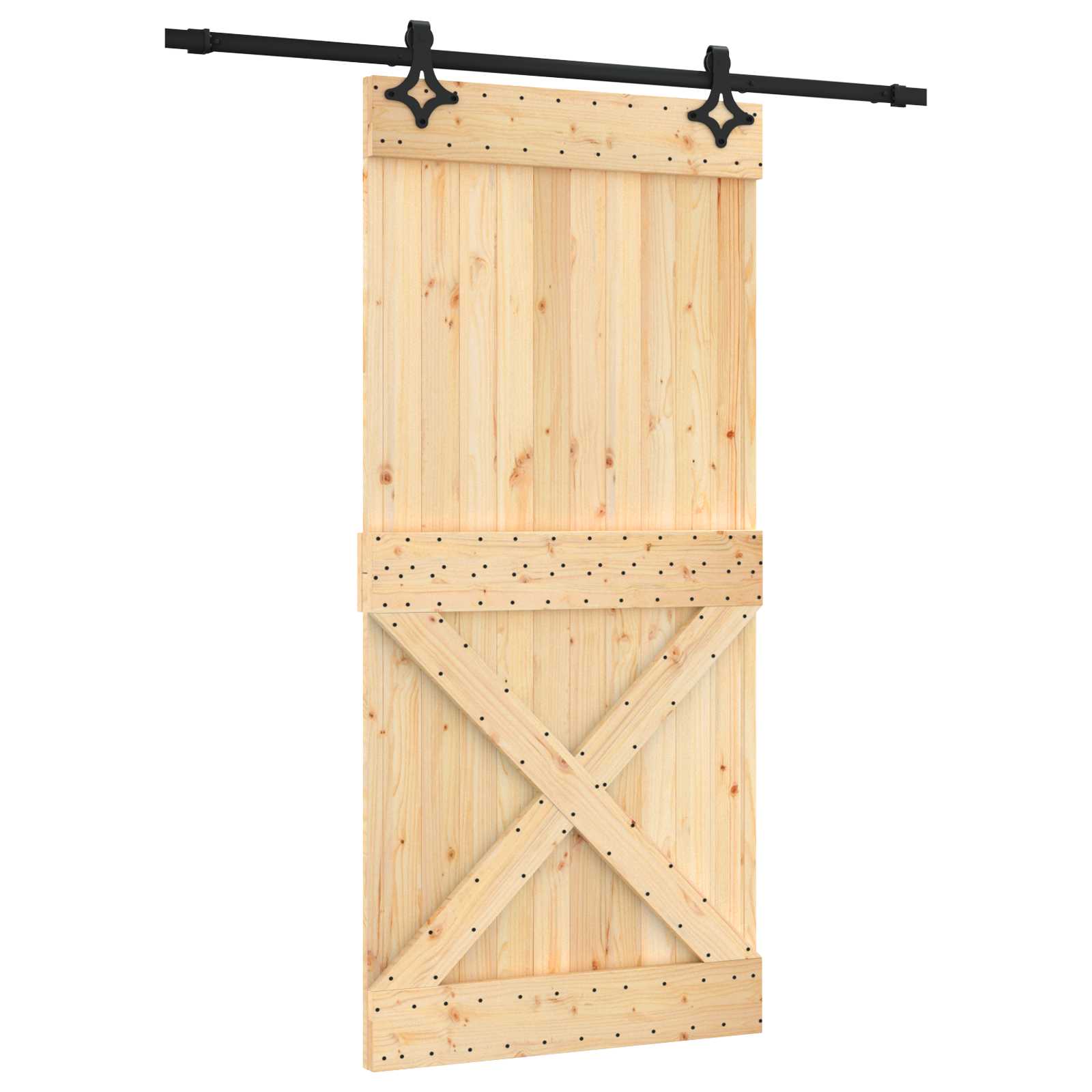 Slankios durys Natūrali ir juoda 95 x 210 cm