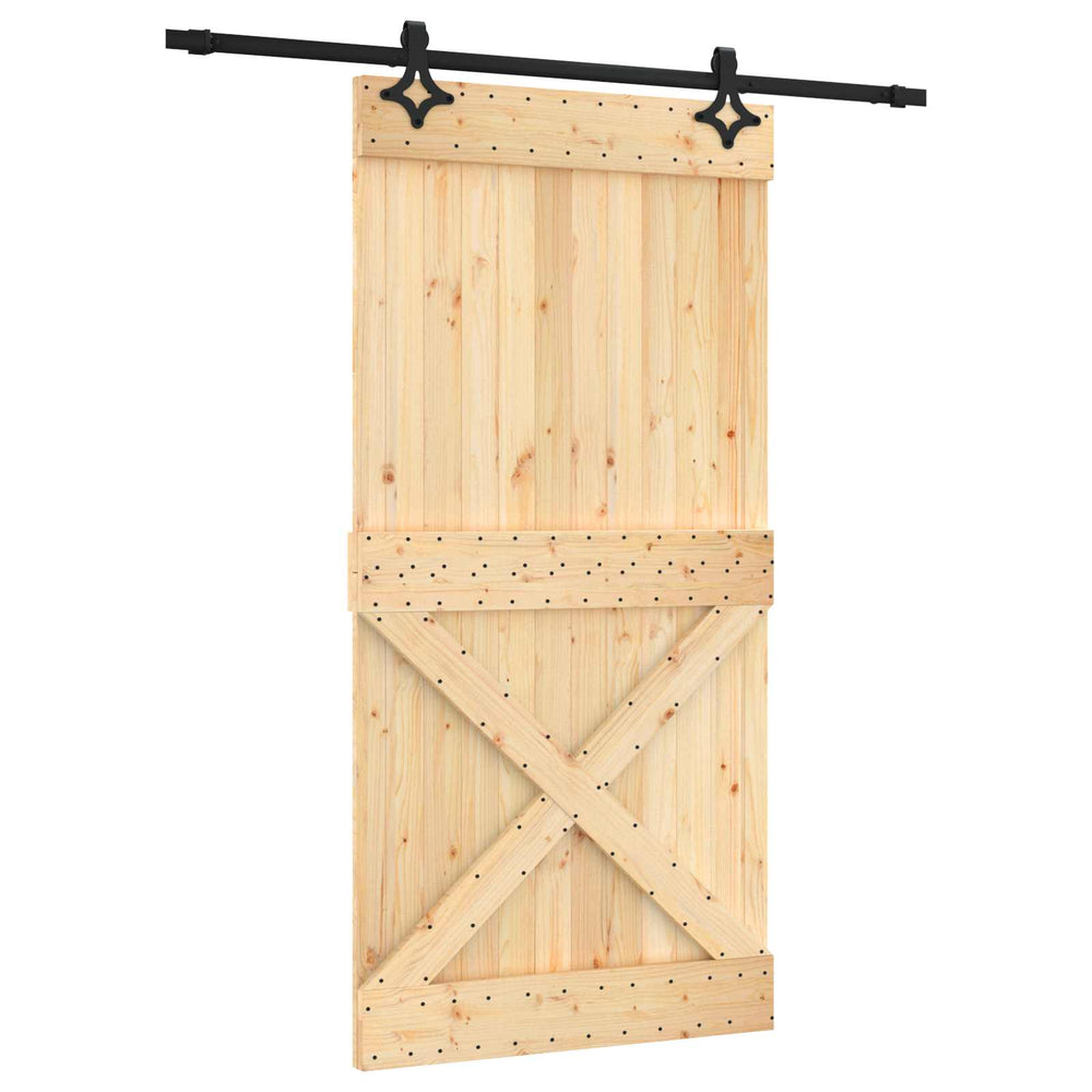 Slankios durys Natūrali ir juoda 100 x 210 cm