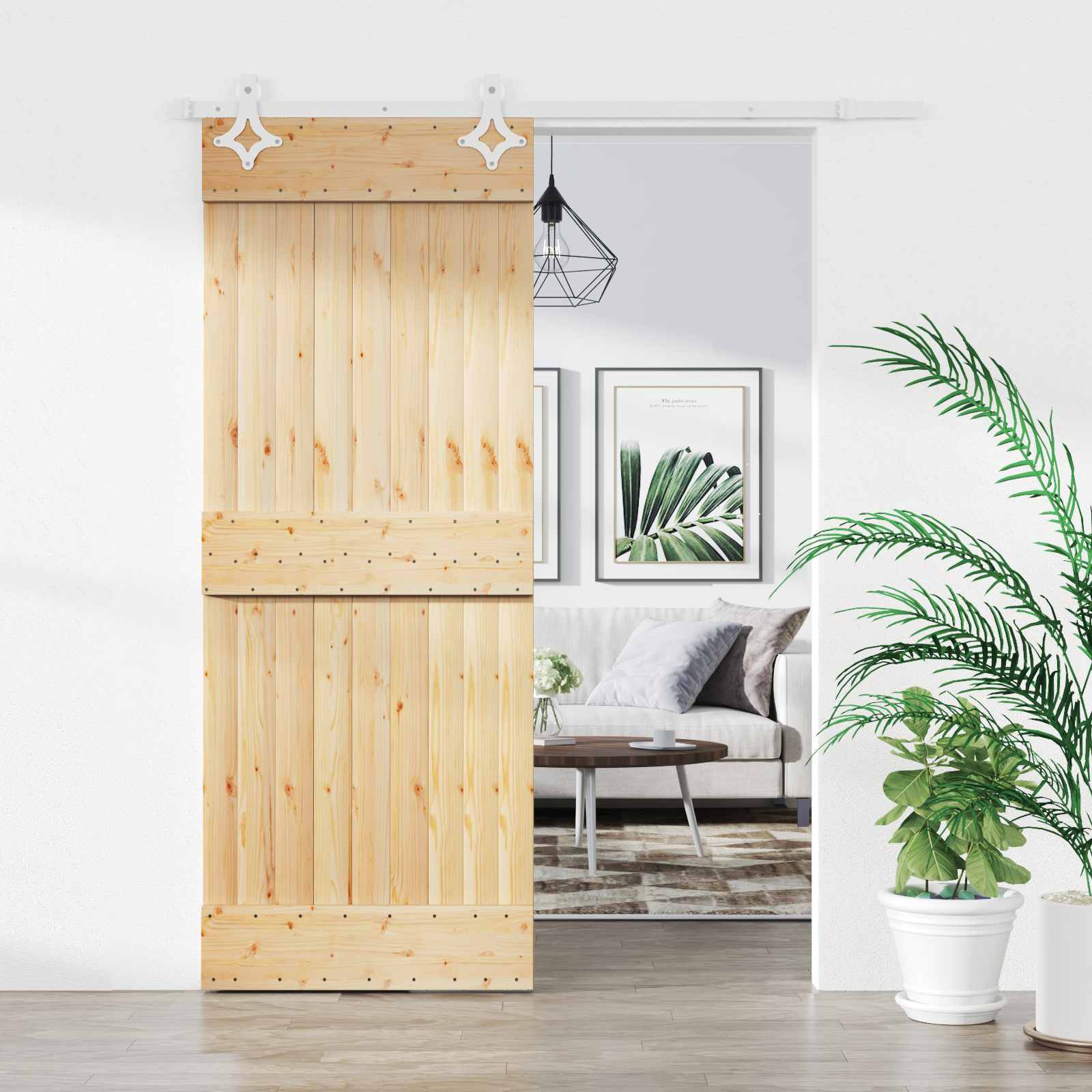 Slankios durys Natūrali ir Balta 80 x 210 cm