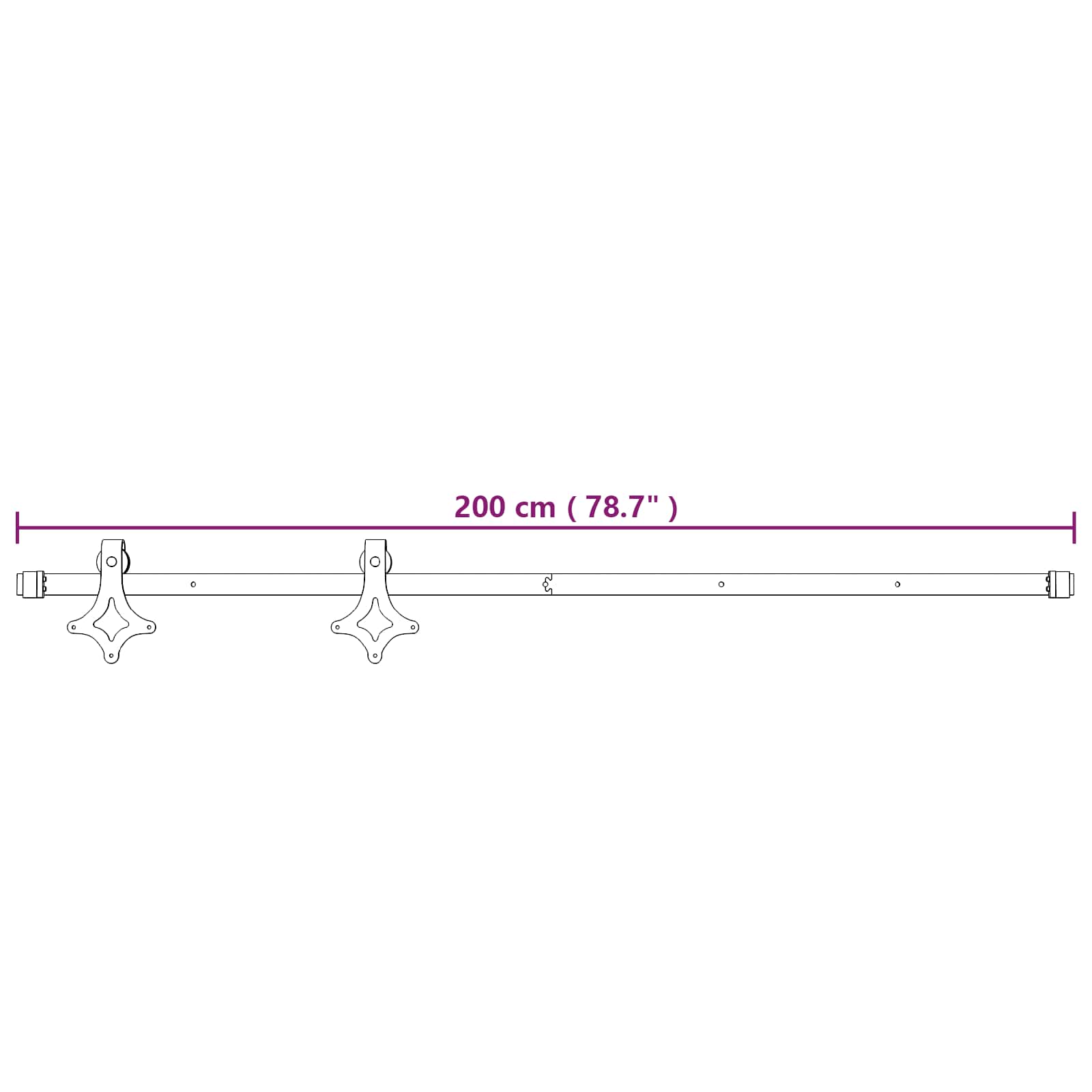 Slankios durys Natūrali ir Balta 85 x 210 cm