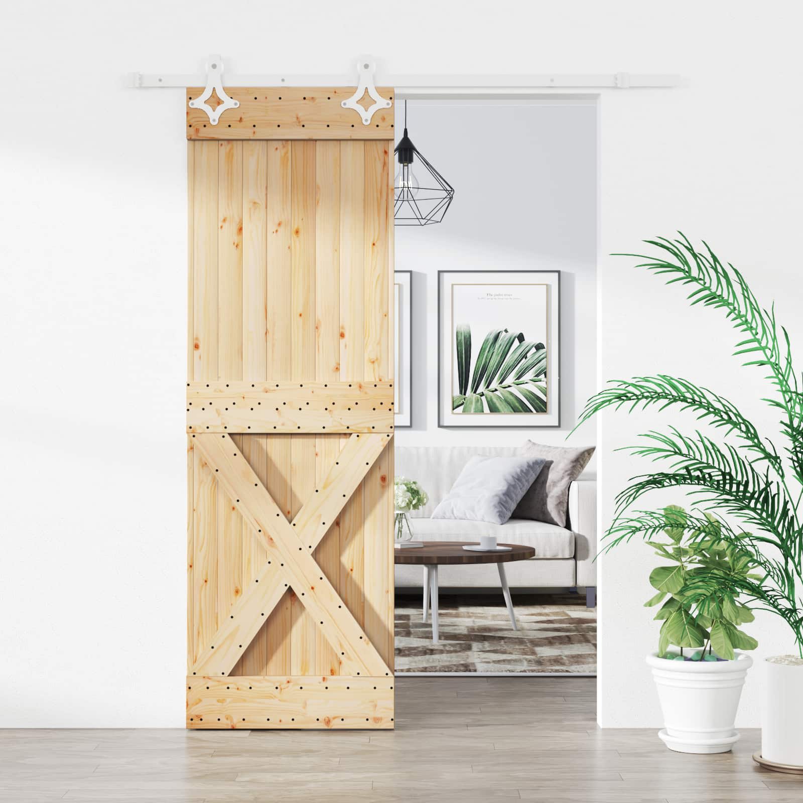 Slankios durys Natūrali ir Balta 70 x 210 cm