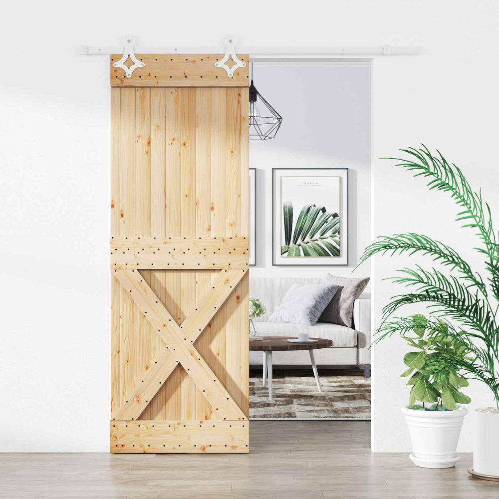 Slankios durys Natūrali ir Balta 80 x 210 cm