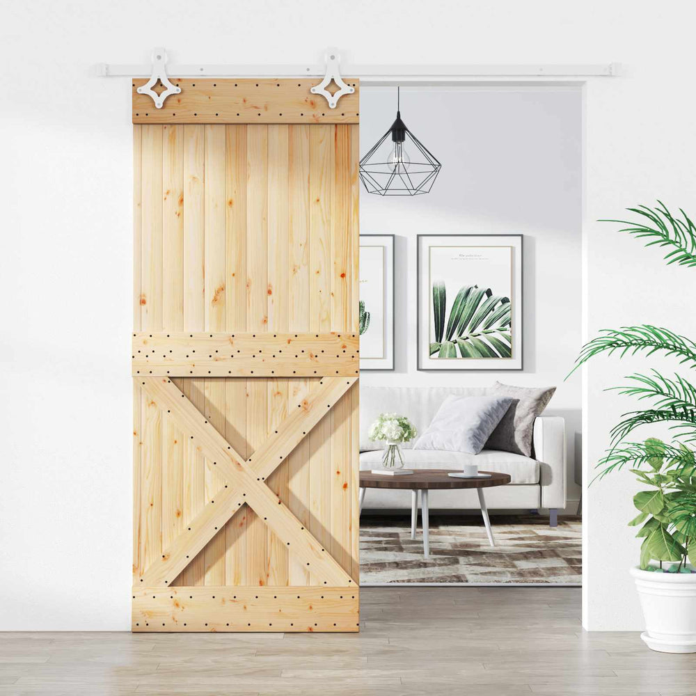 Slankios durys Natūrali ir Balta 85 x 210 cm
