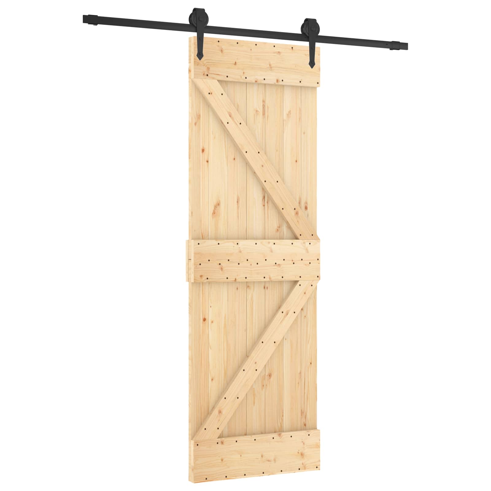 Slankios durys Natūrali ir juoda 70 x 210 cm