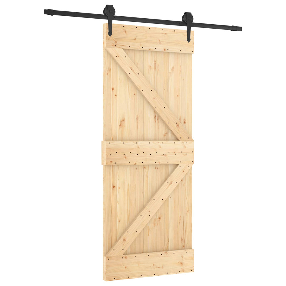 Slankios durys Natūrali ir juoda 85 x 210 cm