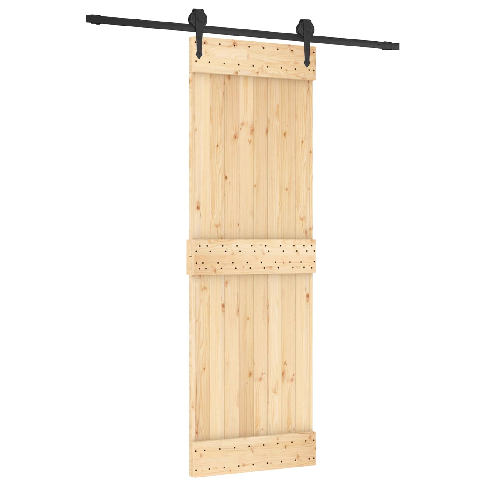 Slankios durys Natūrali ir juoda 70 x 210 cm