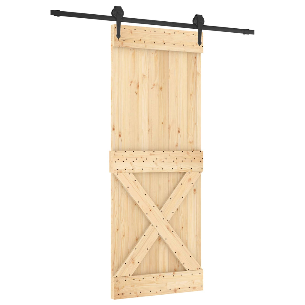 Slankios durys Natūrali ir juoda 80 x 210 cm