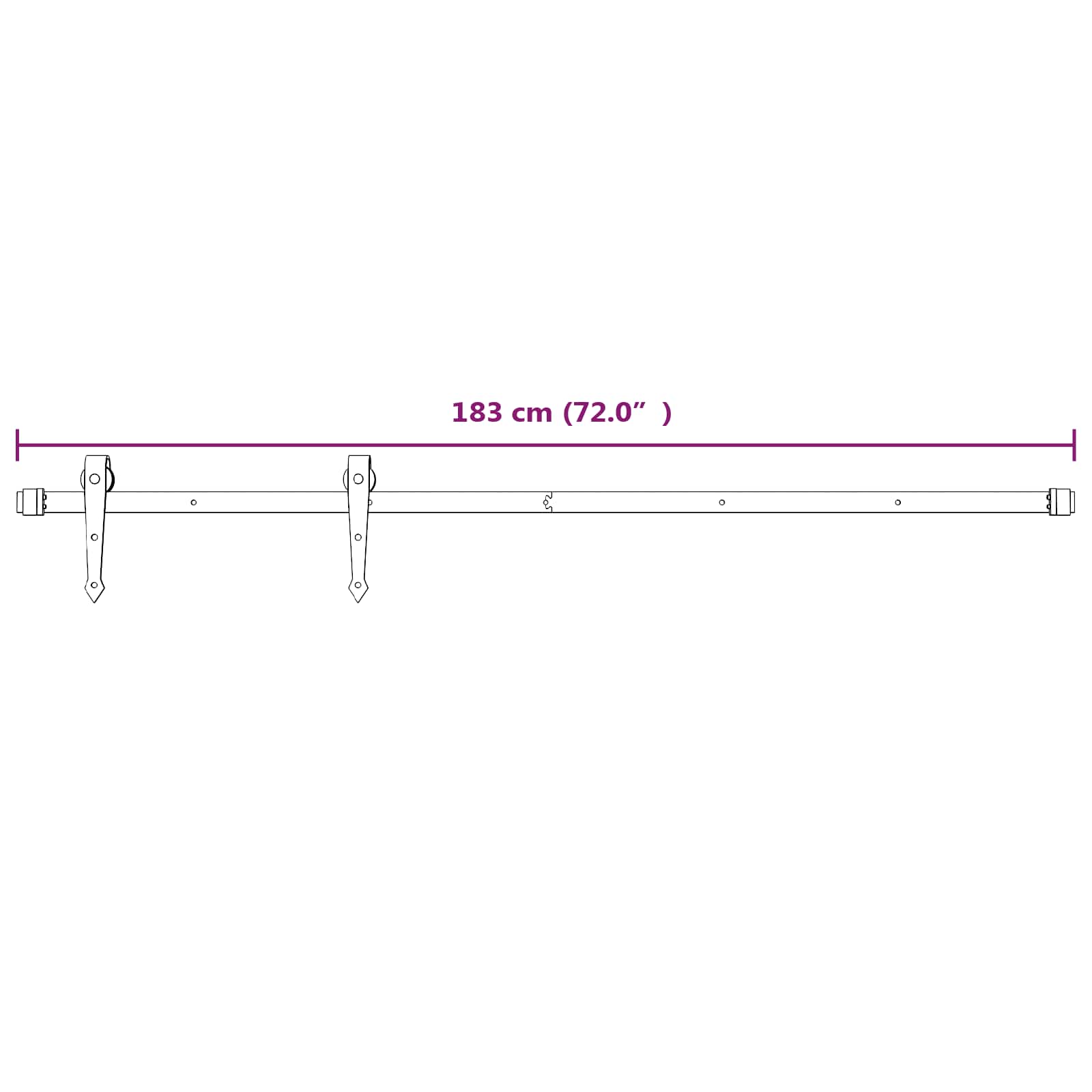 Slankios durys Natūrali ir Balta 80 x 210 cm