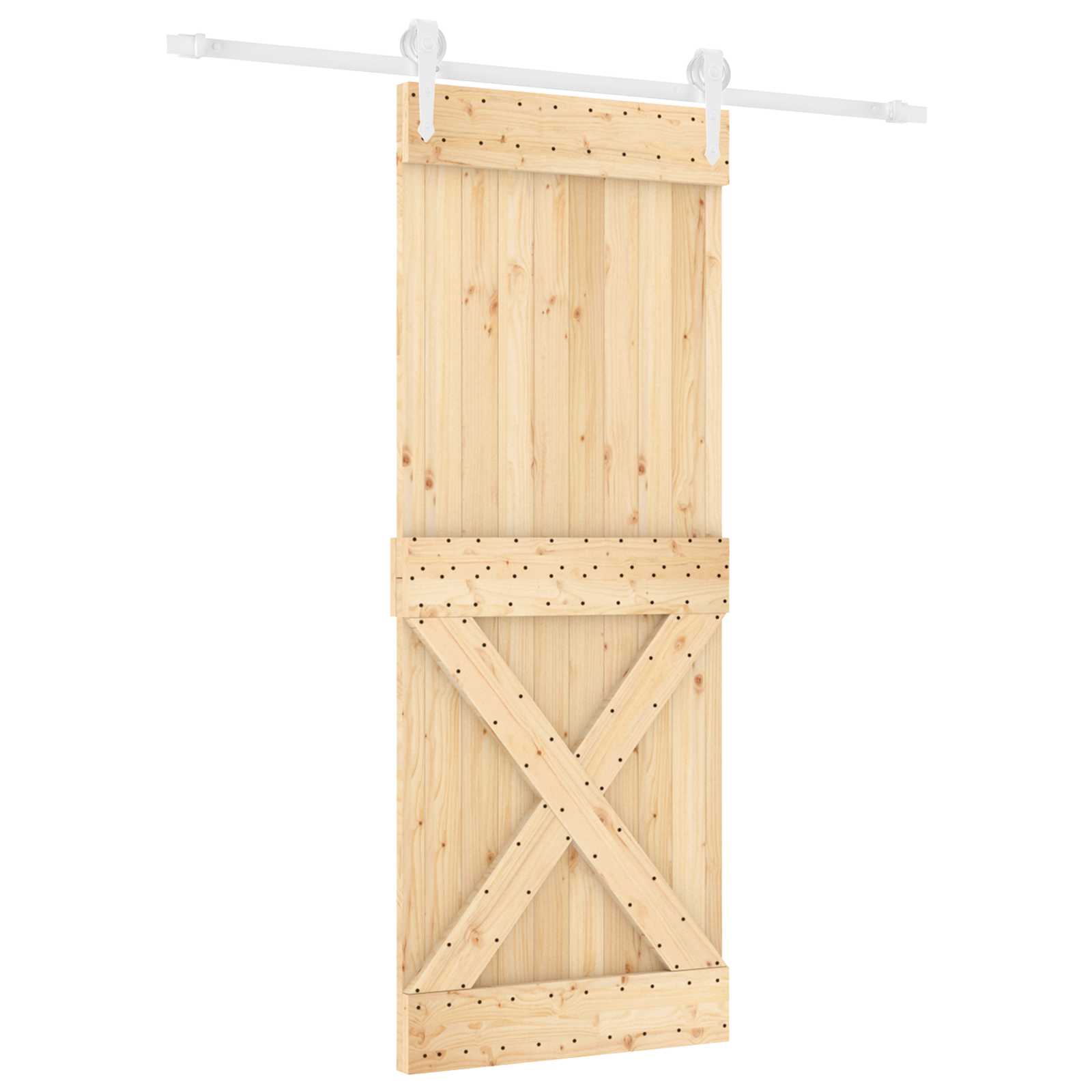 Slankios durys Natūrali ir Balta 80 x 210 cm